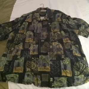 Tommy bahama silk button up short sleeve shirt.
